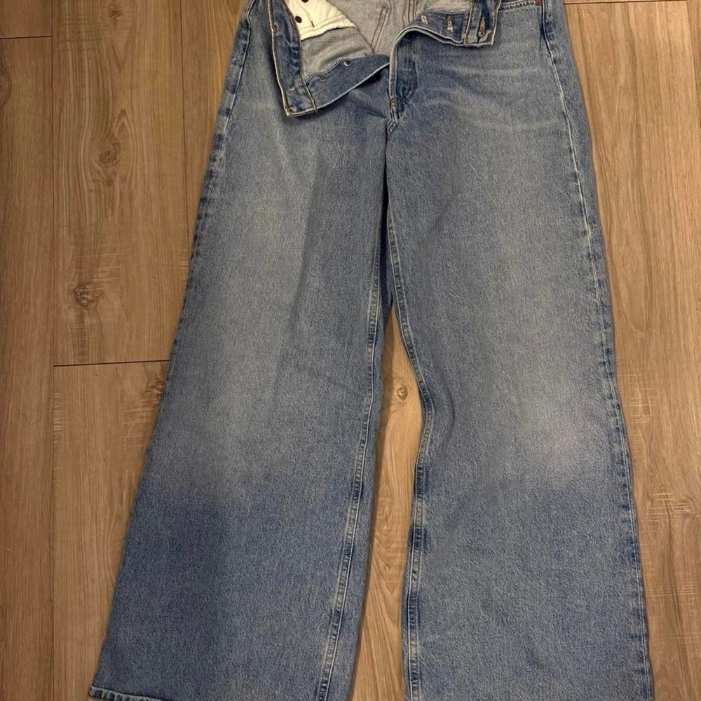 AGOLDE Wide Leg Jeans 28 Blue Excellent